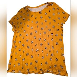 Apt 9 XXL Mustard Graphic Tee Short Sleeve Top